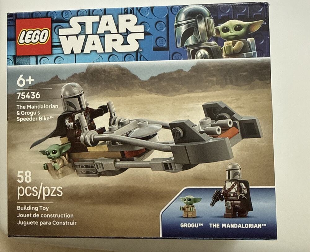 LEGO 75436 Star Wars The Mandalorian & Grogu’s Speeder Bike Building Set NEW!